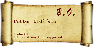 Better Olívia névjegykártya